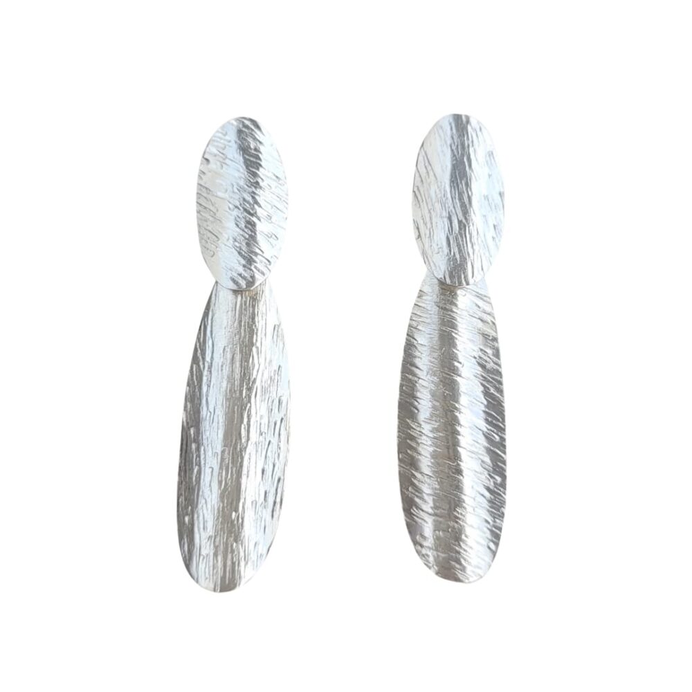 Brinco Andrea 5 prata 950 texturizada