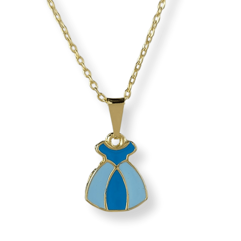 Colar infantil pingente esmaltado banho ouro 18k