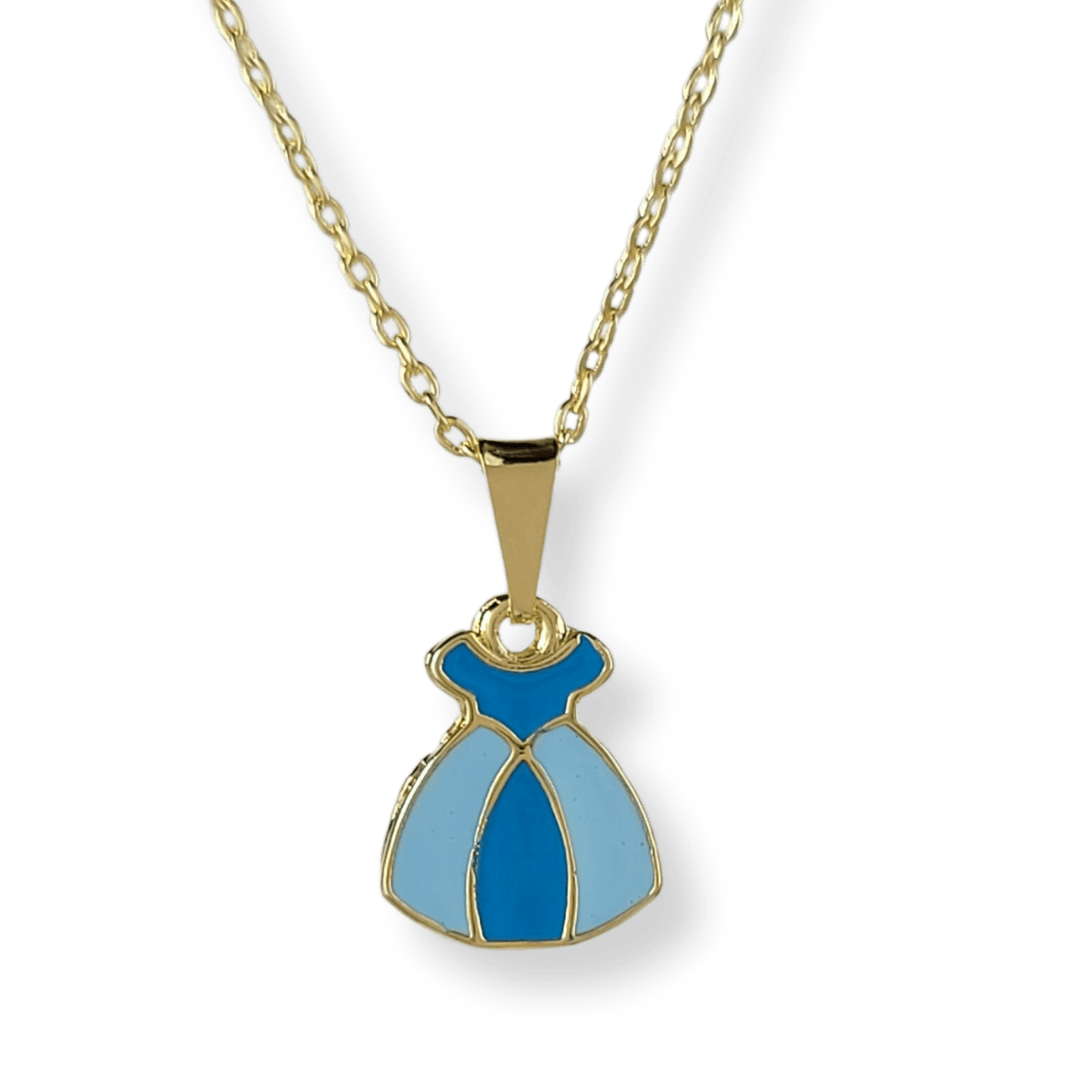 Colar infantil pingente esmaltado banho ouro 18k