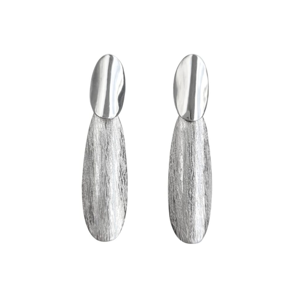 Brinco Andrea 2 prata 950 texturizada