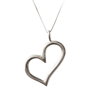 Coração Gianna prata 950