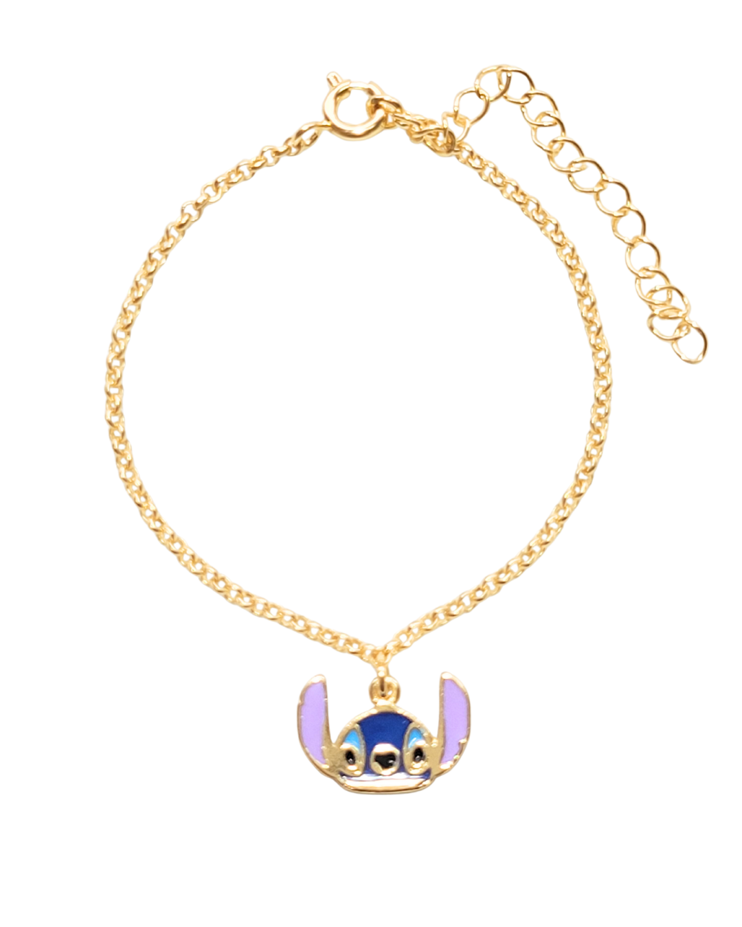 Pulseira pingente esmaltado banho ouro 18k